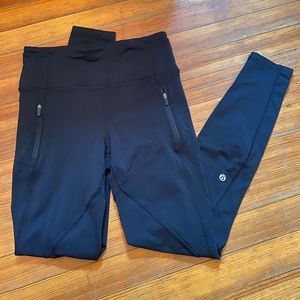 Lululemon Leggings with Side Zip Pockets. Excellent condition.